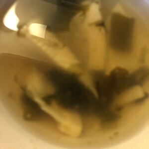 和風仕立て☆　「わかめと筍のスープ」